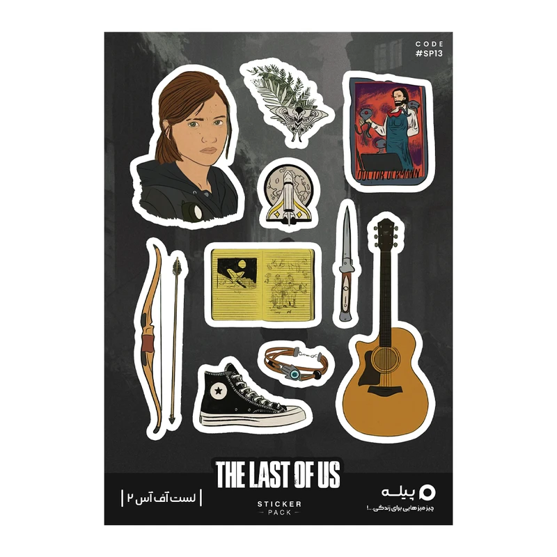 استیکر لپ تاپ و موبایل پیله طرح بازی لست آف آس 2 مدل The Last of Us 2 کد SP13
