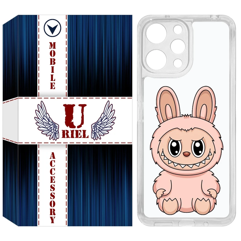 کاور یوریل مدل Clear کد 138 طرح لبوبو Labubu مناسب برای گوشی موبایل شیائومی Redmi 12 4G / 12 5G