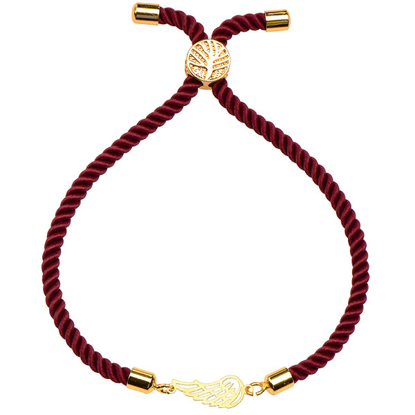 دستبند طلا 18 عیار زنانه کرابو طرح پر مدل Kr1780