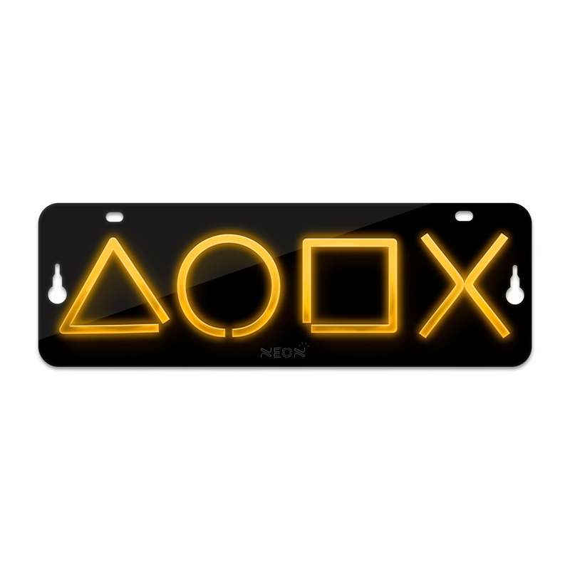 چراغ دیواری نئون دیزاین مدل Ps-Keys-BL_YL