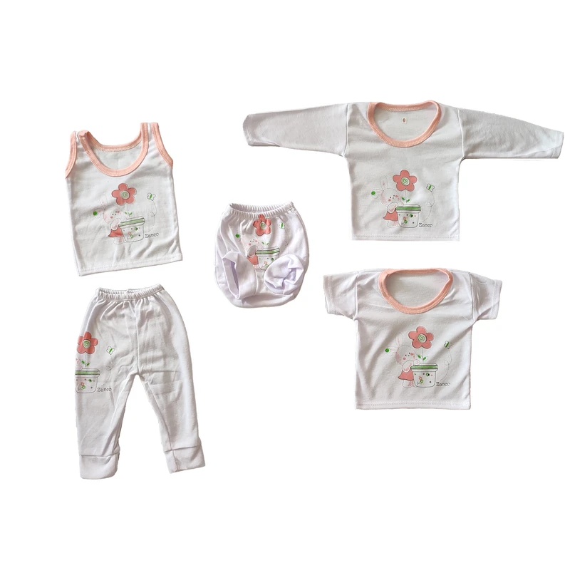 ست 5 تکه لباس نوزادی مدل خرگشو زانکو 01