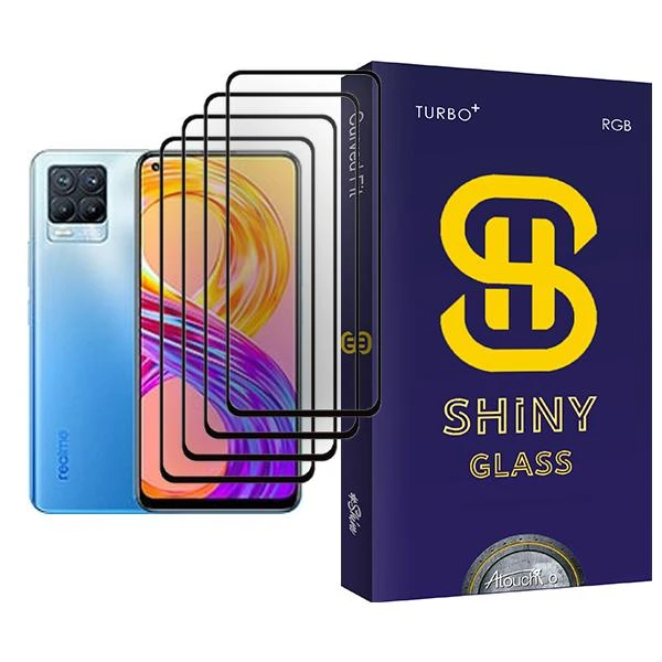 محافظ صفحه نمایش آتوچبو مدل Shiny Glass MIX004 مناسب برای گوشی موبایل ریلمی 8 Pro بسته چهار عددی