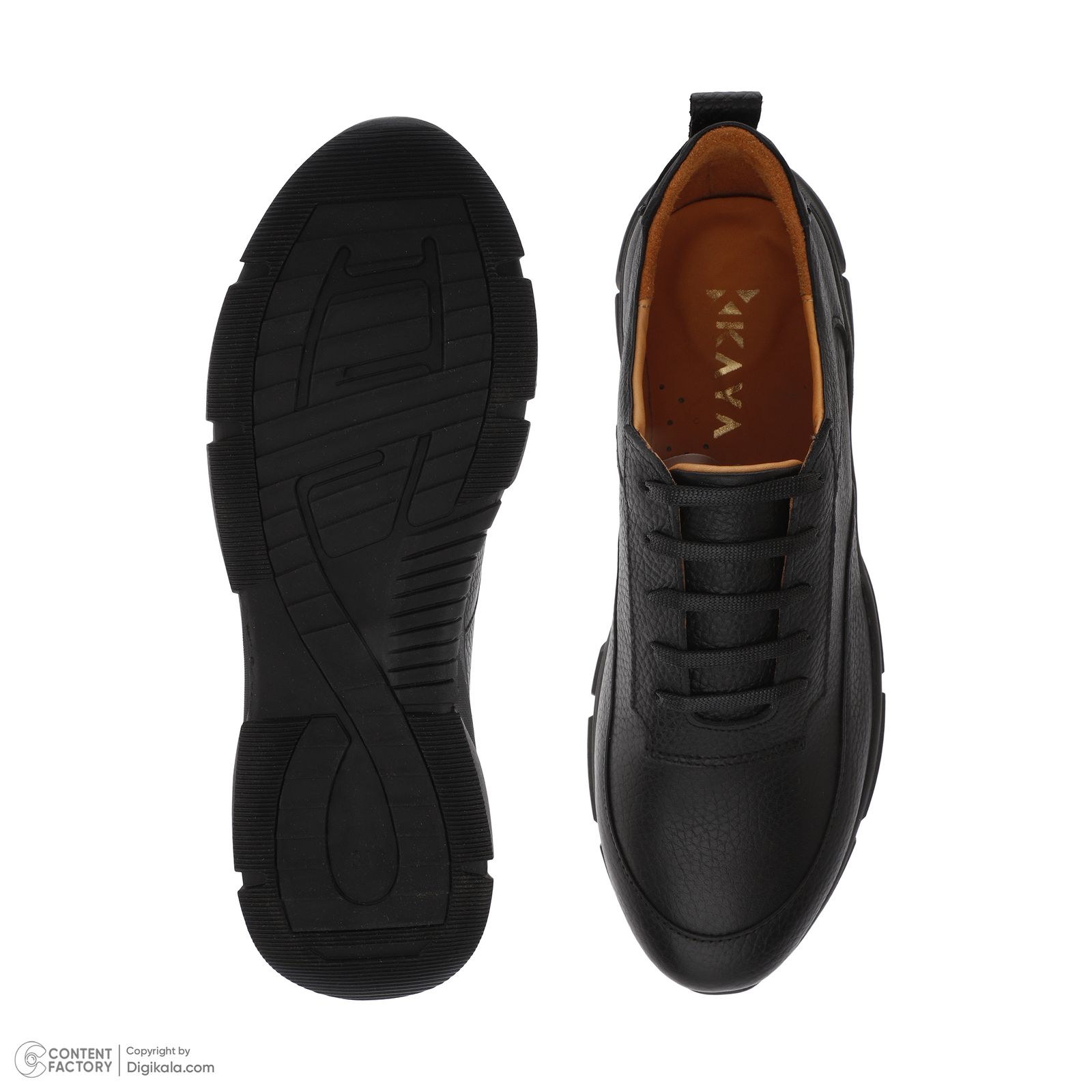 کفش روزمره مردانه کایا چرم مدل K200-black -  - 6
