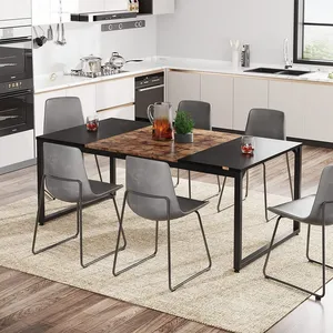 میز ناهارخوری شش نفره دیزم مدل مونتاژی LNC_asm_160×80_BABRN