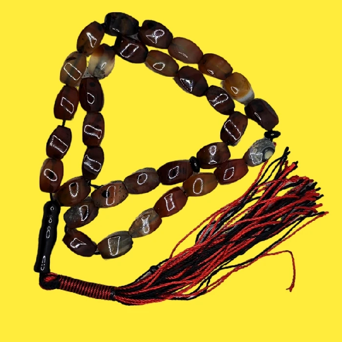 تسبیح مدل عقیق سلیمانی تراش کد 35