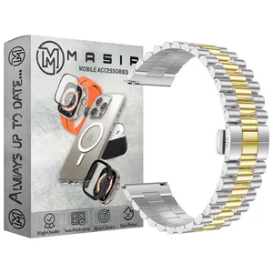 Masir 3bead dual color Butterfly Strap suitable for Galaxy Watch 4 40mm / Watch 44mm / Watch classic 42mm / Watch classic 46mm