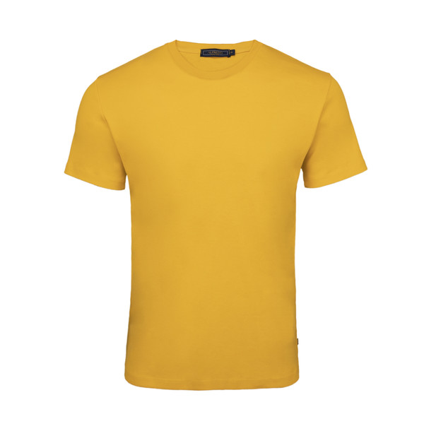 تی شرت آستین کوتاه مردانه الفردو مدل یقه گرد پنبه فانریپ 262013 رنگ زرد