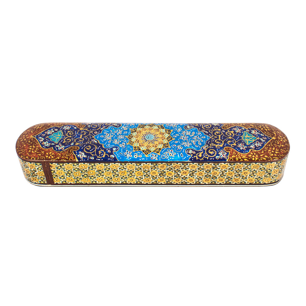 قلمدان خاتم کاری طرح اسلیمی کد 30
