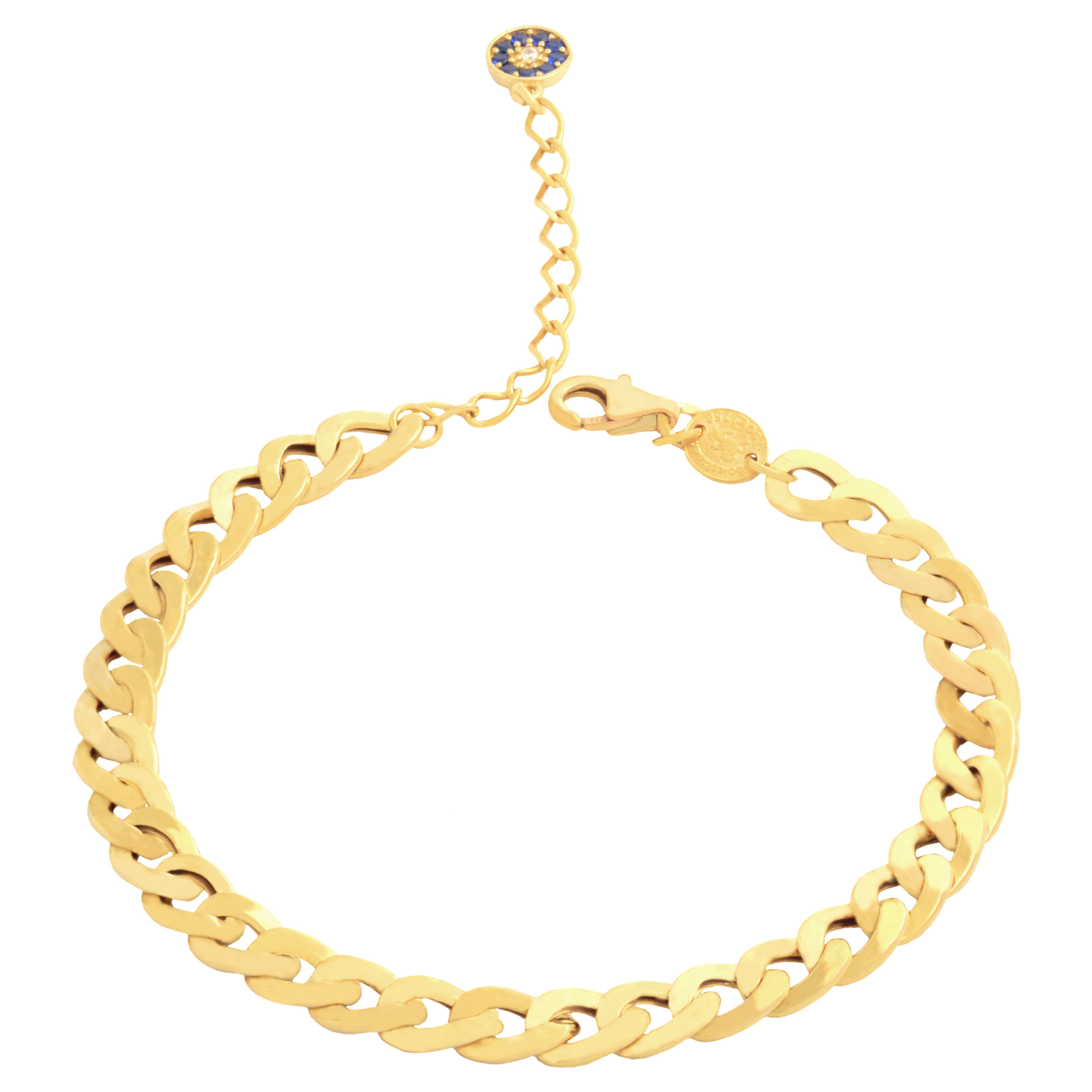 دستبند طلا 18 عیار زنانه طلای مستجابی مدل گلستانه آویز دار کد 18