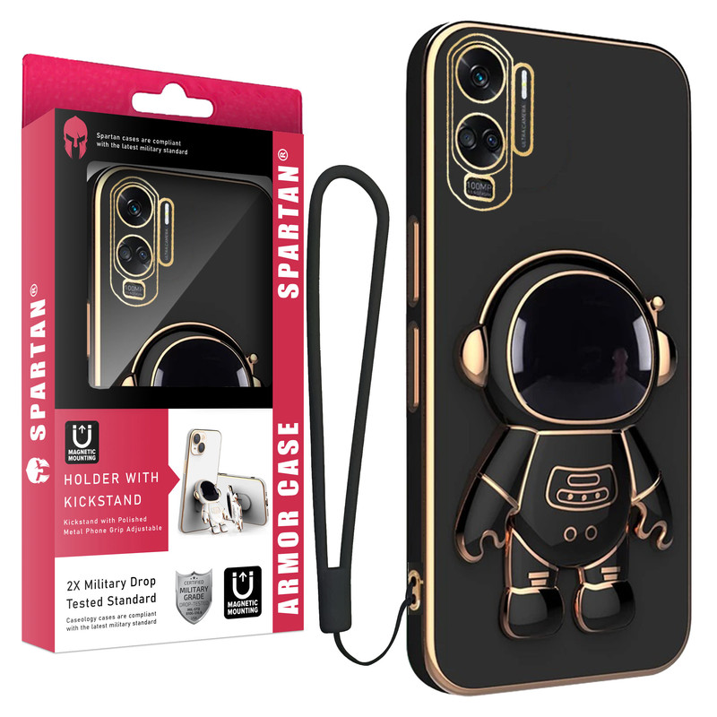 کاور اسپارتان مدل Astronaut Strap مناسب برای گوشی موبایل آنر Honor 90 Lite به همراه بند