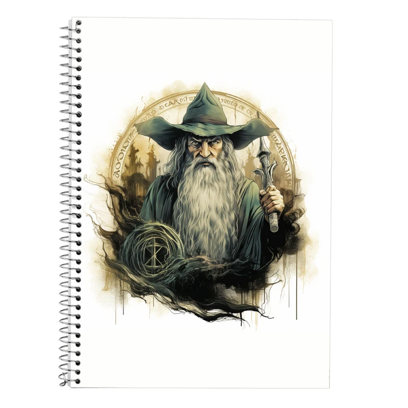 دفتر زبان 50 برگ مدوپد مدل سه خط طرح  ارباب حلقه ها The Lord of the Rings کد DF3124