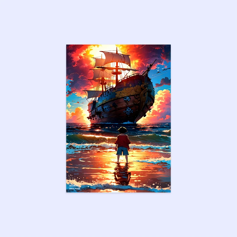 پوستر هومرو مدل فلزی طرح انیمه وان پیس کد PS1385