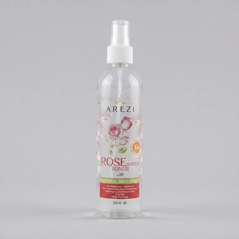 تونر صورت عارضی مدل rosewater حجم 250 میلی لیتر 