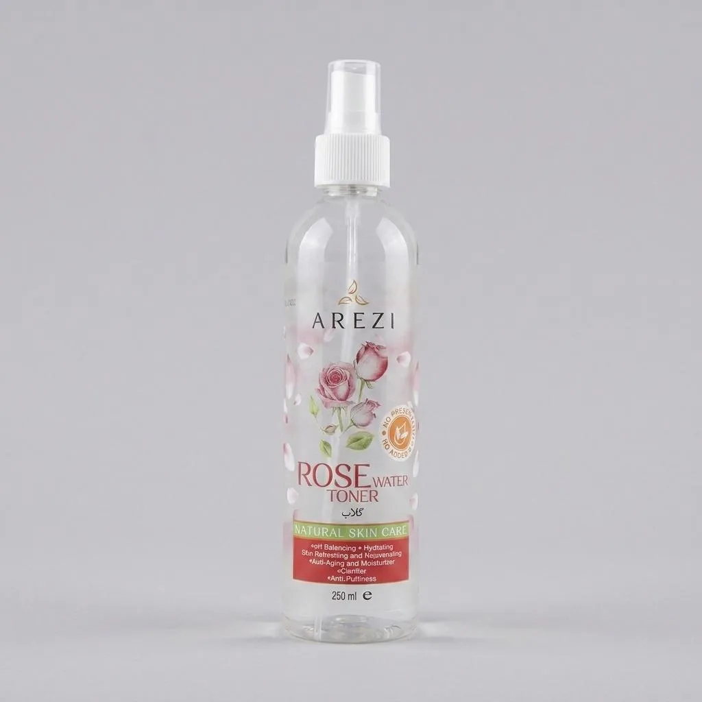 تونر صورت عارضی مدل rosewater حجم 250 میلی لیتر