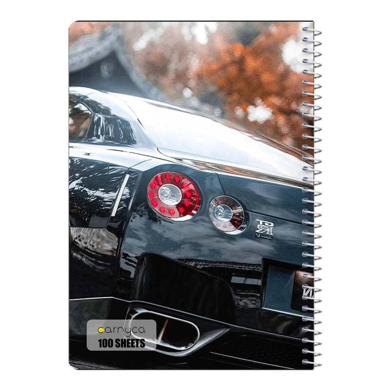 دفتر مشق 100 برگ سیمی کارنیکا طرح نیسان جی تی‑آر Nissan GT‑R کد 93797