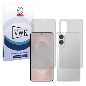 VWK Tough model matte screen protector suitable for Samsung Galaxy S25 Edge mobile phone Along with the phone back protector 
