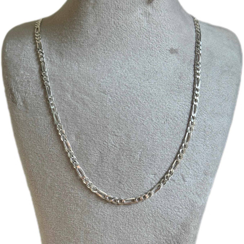 زنجیر نقره مردانه مدل فیگارو roz10 زنجیر نقره مردانه مدل فیگارو roz10