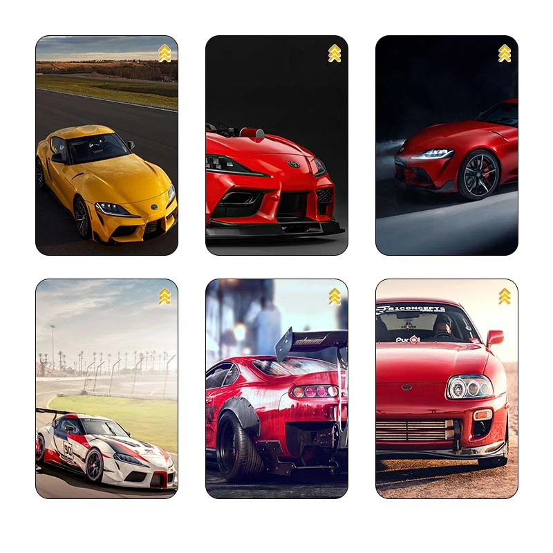 استيکر کارت کارنيکا طرح تویوتا سوپرا Toyota Supra کد 81276 مجموعه 6 عددی
