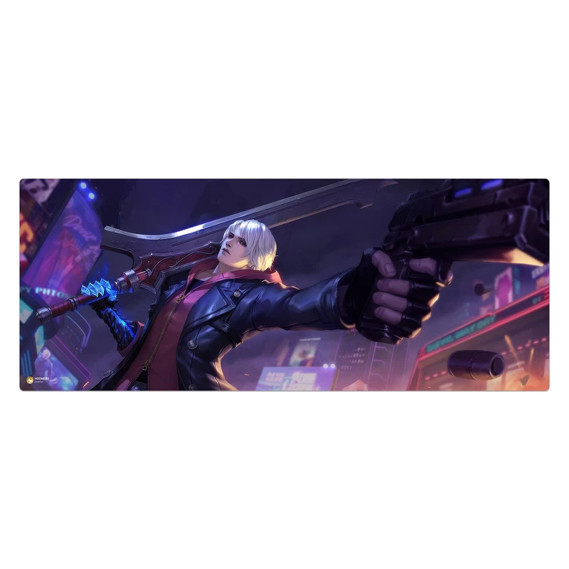 ماوس پد هومرو مدل HX452 طرح بازی دانته Devil May Cry سایز 40x100 سانتی‌متر