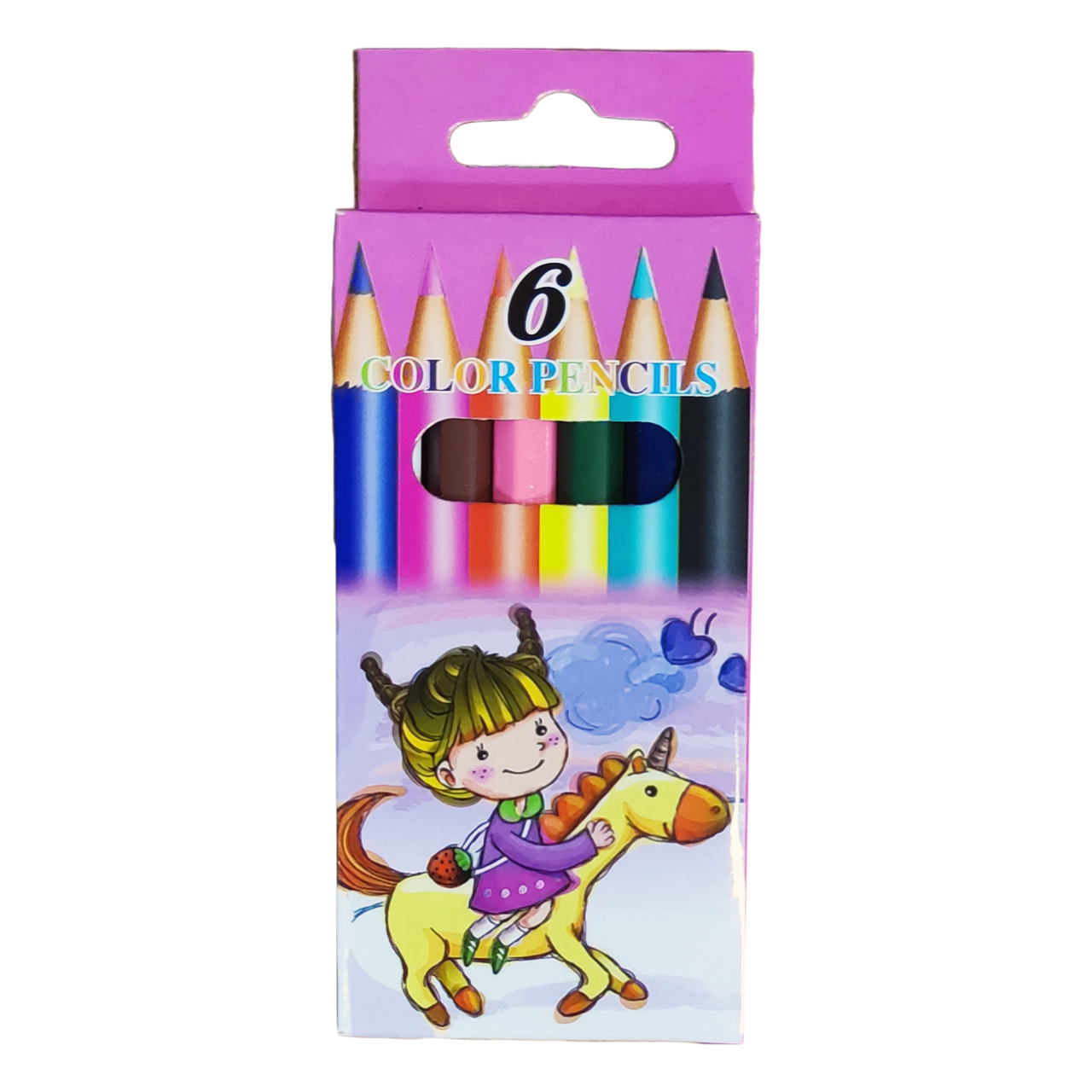 مداد رنگی 6رنگ طرح تک شاخ کد 66