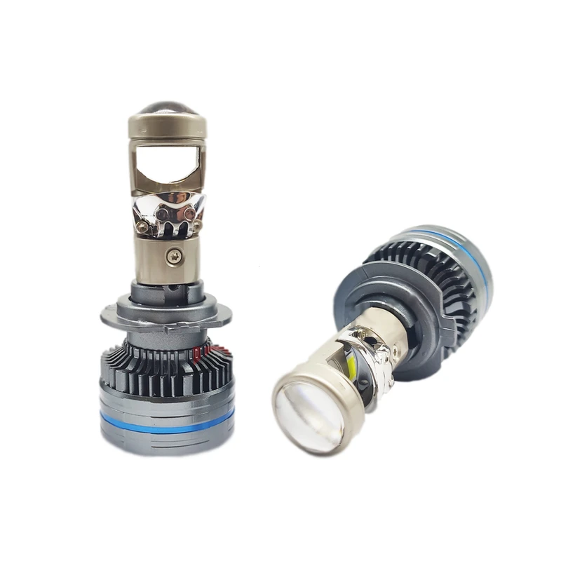 لامپ هدلایت خودرو لنز دار مدل L3 پایه H4 بسته دو عددی