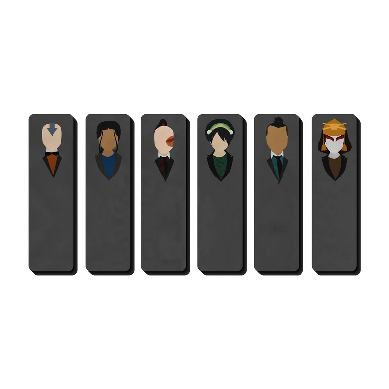 نشانگر کتاب مدل آواتار آخرین بادافزار طرح مینیاتوری مجموعه 6 عددی