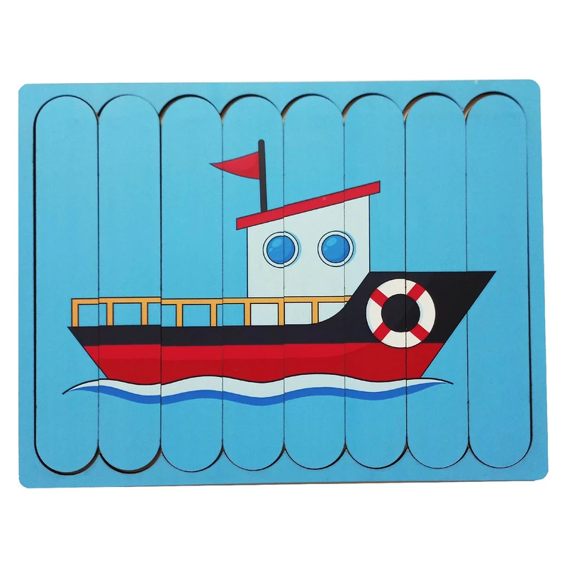 پازل آموزشی مدل نواری طرح قایق و کشتی کد ST203