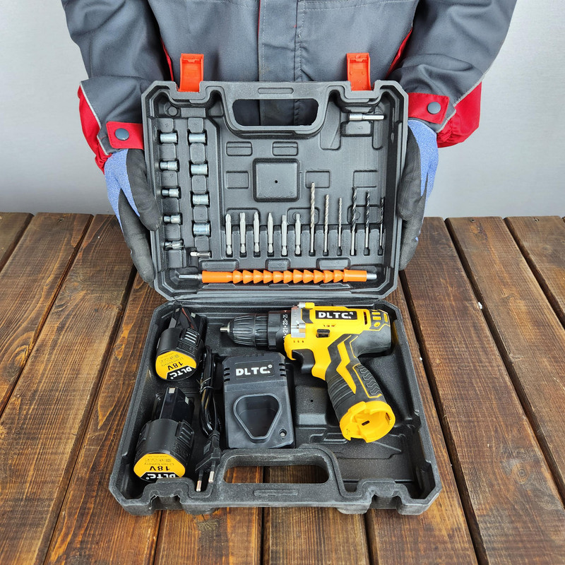 مجموعه 27 عددی دریل پیچ گوشتی شارژی صنعتی دی ال تی سی کد 18v