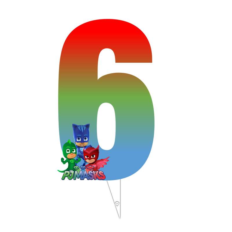 تاپر کیک طرح عدد 6 مدل شب نقابها پی جی ماسک