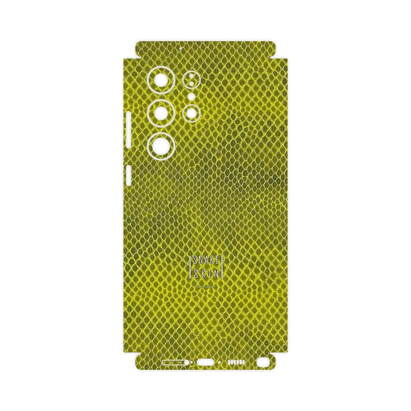 برچسب پوششی ماهوت مدل Yellow Snake Skin-FullSkin مناسب برای گوشی موبایل سامسونگ Galaxy S23 Ultra