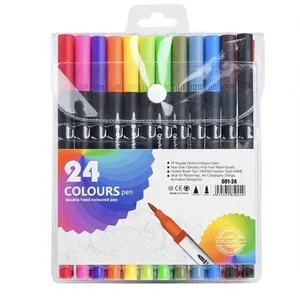  ماژیک رنگ آمیزی مدل Double head 001-24 بسته 24 عددی