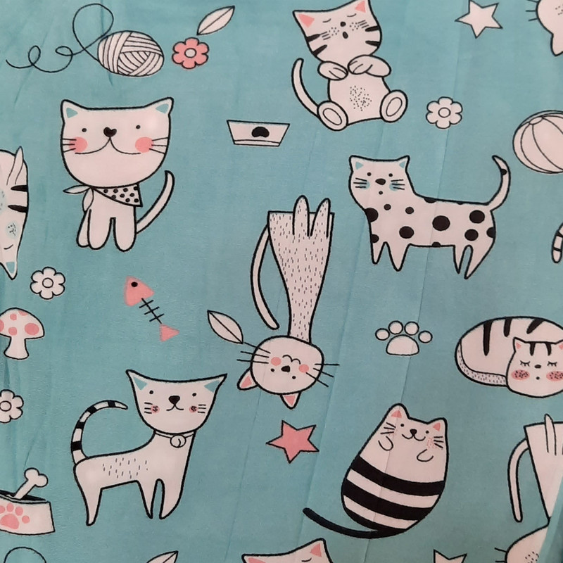 شلوار زنانه مدل Cats رنگ سبزآبی