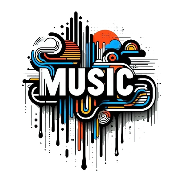  استیکر پارچه و لباس پاد آفرین طرح موسیقی کد 3480