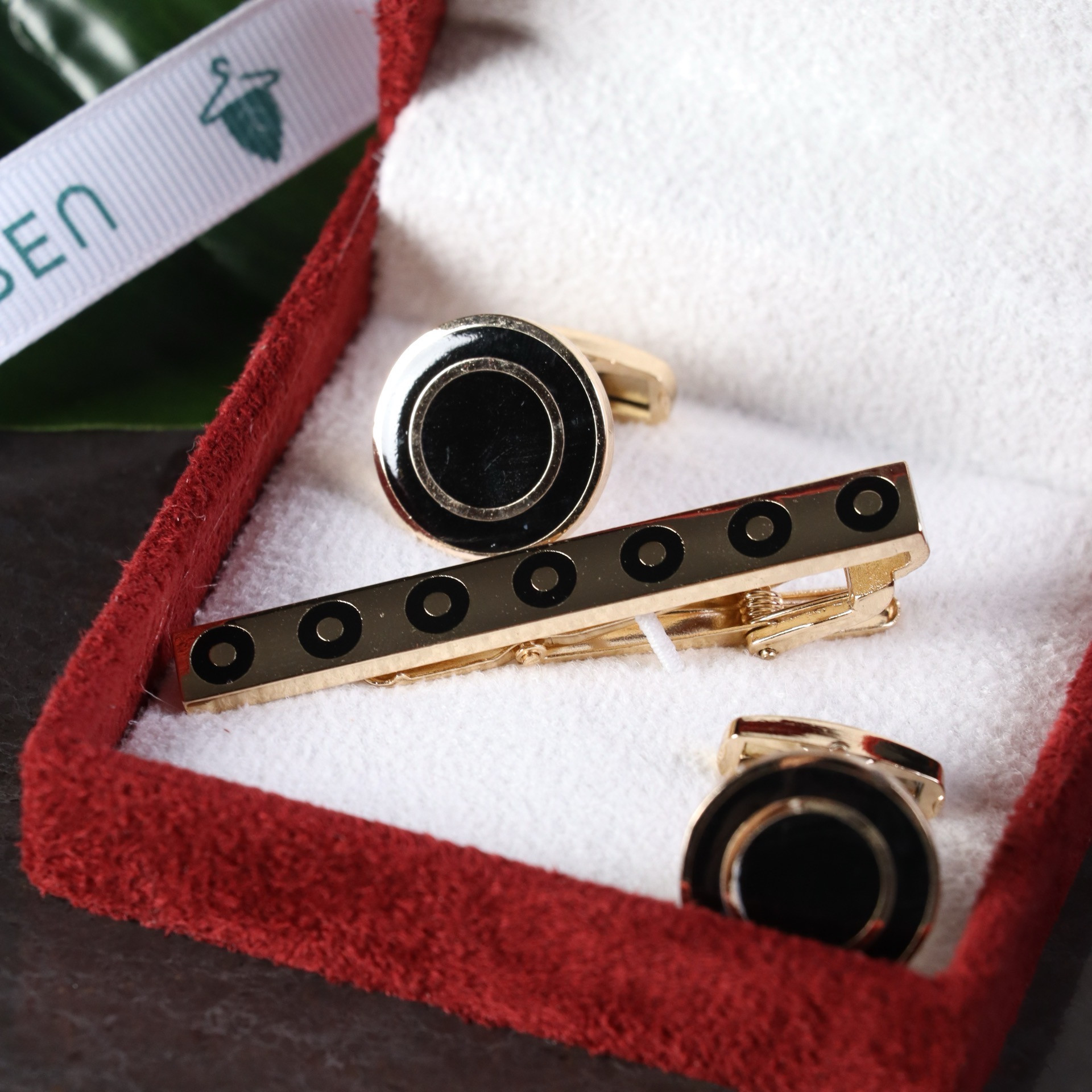 ست دکمه سردست و گیره کراوات مردانه نسن مدل ST5