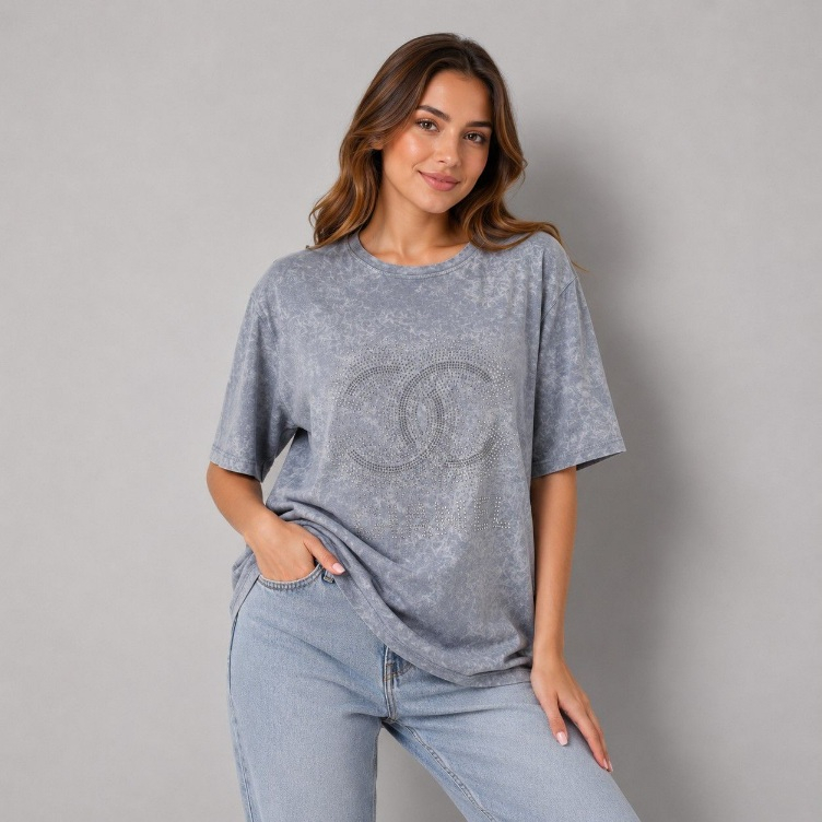 تی‌شرت آستین کوتاه زنانه مدل سنگشور ۸۷۸