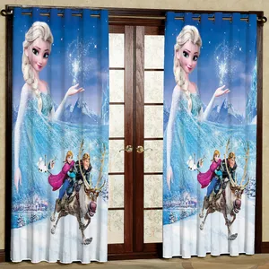 پرده مدل السا و آنا هازان پانچی کد 1370 سایز 140x200 سانتی متر