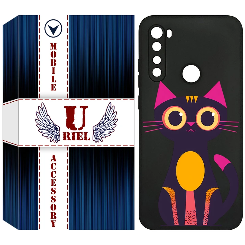 کاور یوریل قاب مدل KSH کد 46 طرح گربه مناسب برای گوشی موبایل شیائومی Redmi Note 8