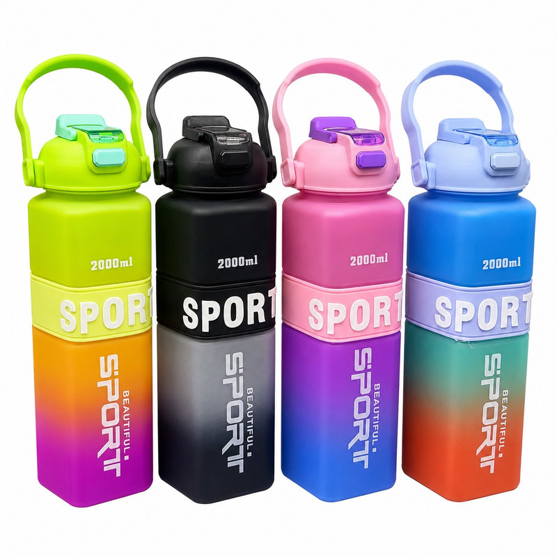 قمقمه مدل سه قلو SPORT گنجایش 2000 میلی لیتر بسته 3 عددی  