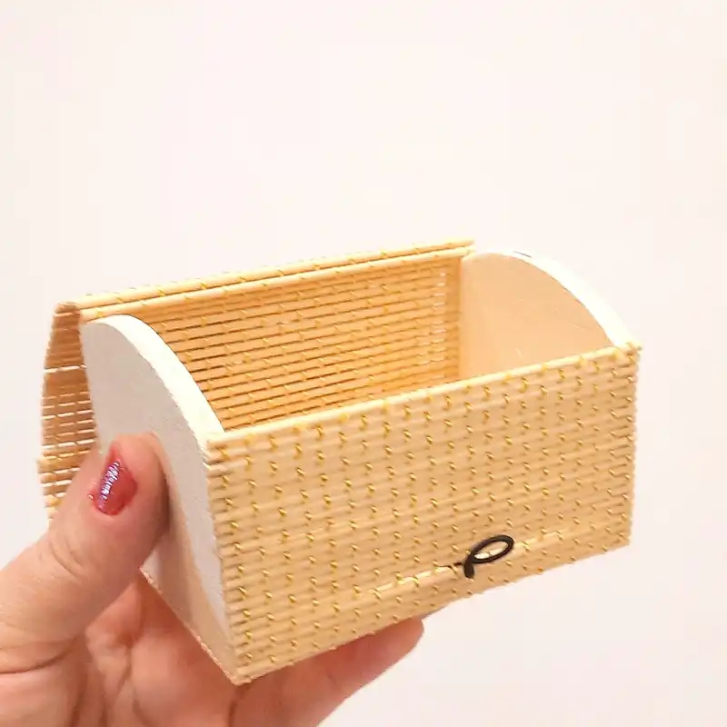 جعبه جواهرات مدل صندوقچه طرح حصیری مجموعه سه عددی