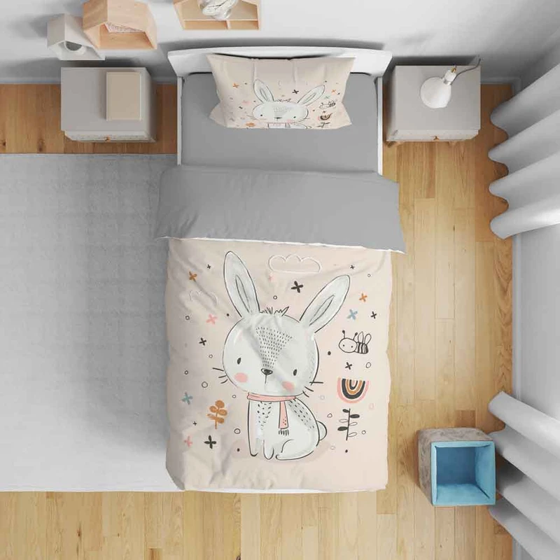 سرویس روتختی نوپه هوم مدل خرگوش T5866 تک نفره 5 تکه