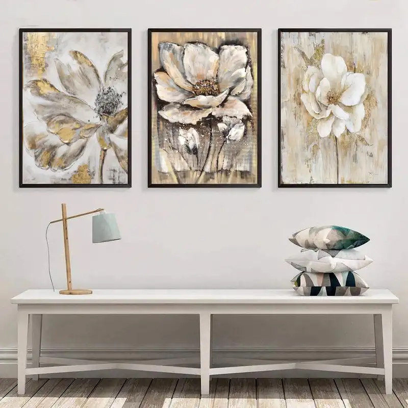 تابلو مدل دکوراتیو مدرن کدTD1018 مجموعه 3 عددی
