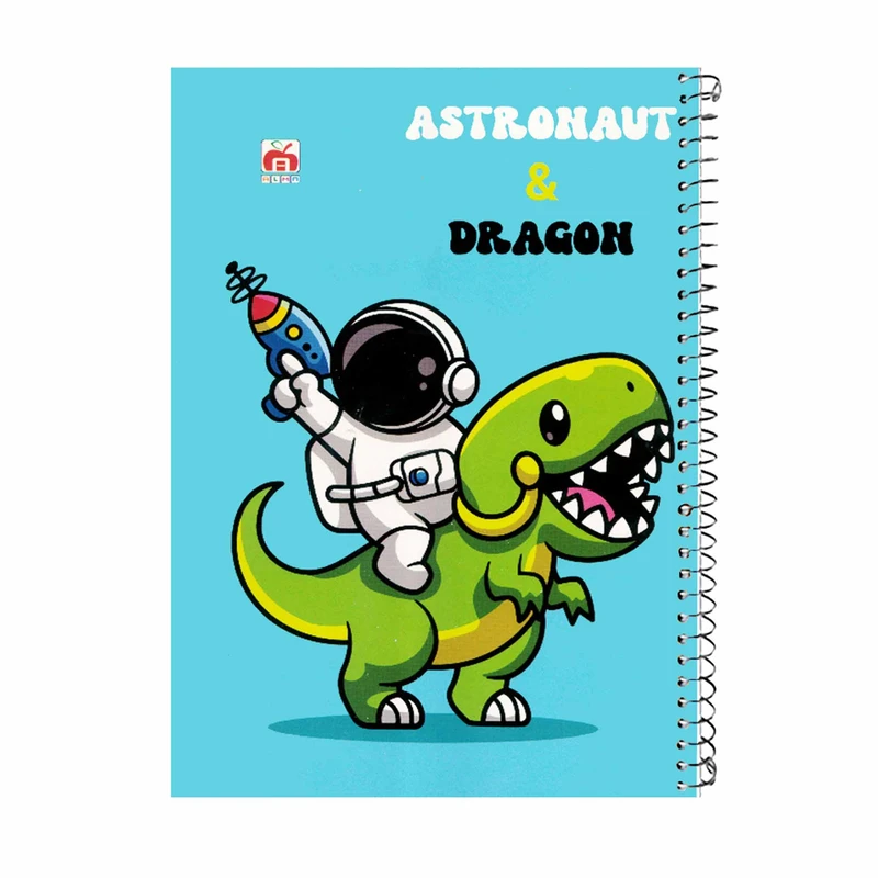 دفتر نقاشی 60 برگ آلما طرح کارتونی مدل DRAGON کد 7651