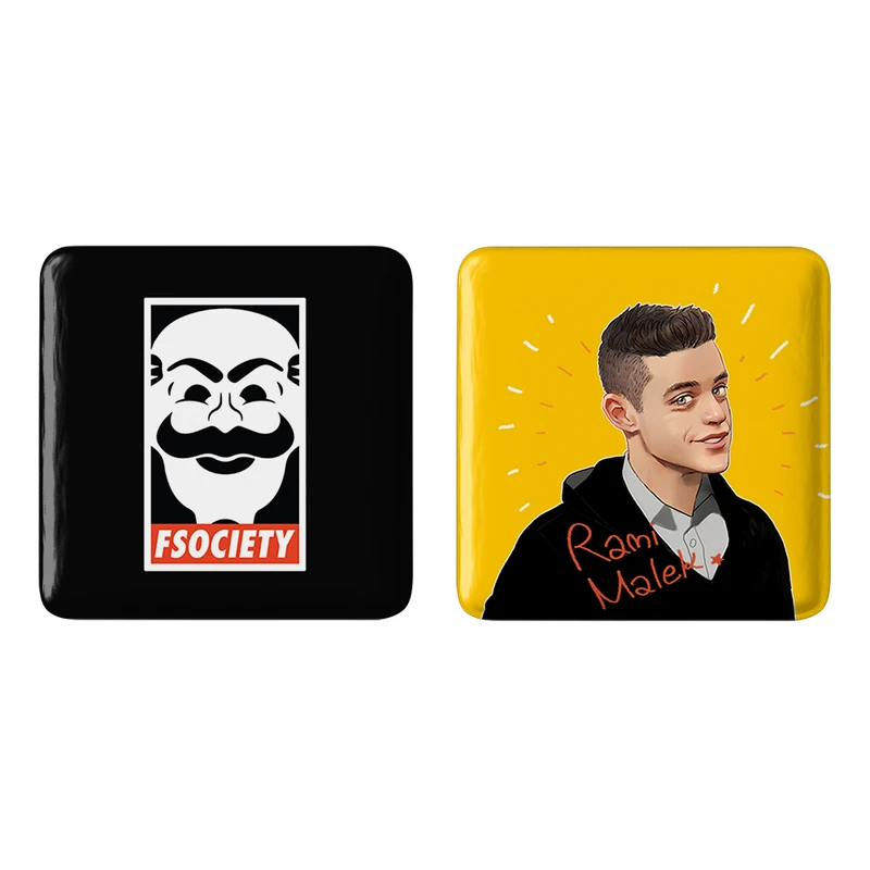 مگنت خندالو طرح الیوت الدرسون سریال آقای ربات Mr.Robot کد 1023910231 مجموعه 2 عددی
