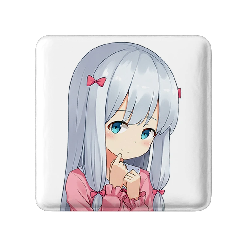 مگنت خندالو طرح ساگیری انیمه ارومانگا سنسی Eromanga Sensei  مدل مربعی کد 22712