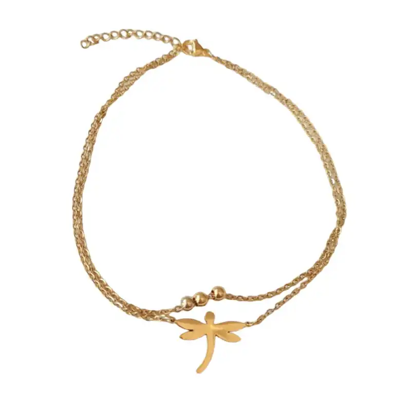 پابند زنانه مدل سنجاقک توپی دو ردیفه