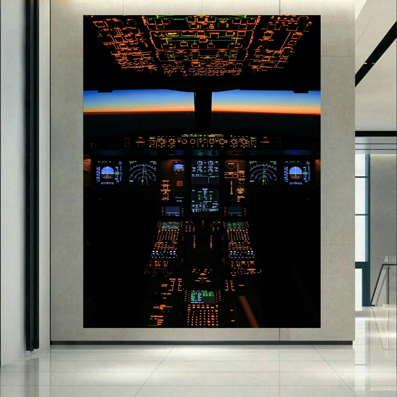 تابلو بوم طرح هواپیما مدل کابین خلبان کد AR2785