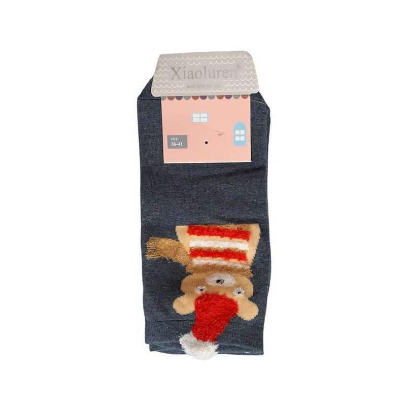 جوراب دخترانه مدل خرس کلاه دار کد 55