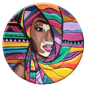 بشقاب دیوارکوب سفالی ماسالند مدل زن