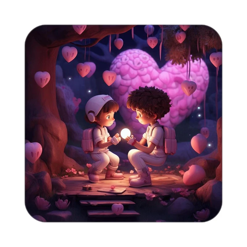 زیر لیوانی کاکتی مدل عاشقانه کد mp12450