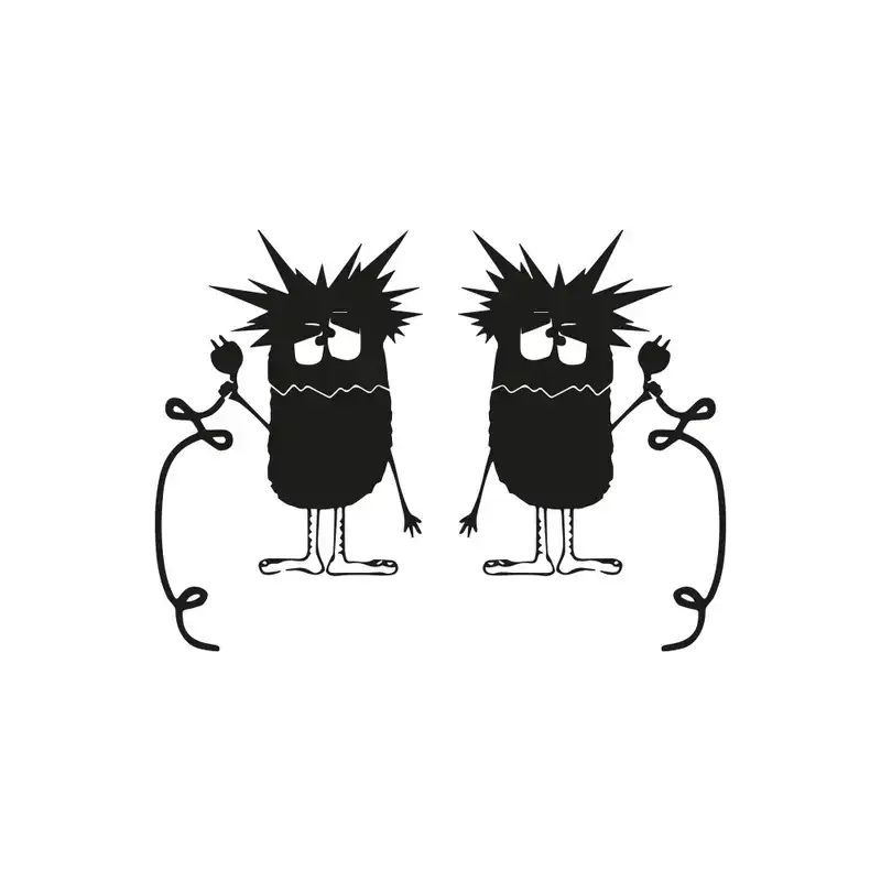 استیکر کلید و پریز گراسیپا مدل میکروب ها مجموعه 2 عددی